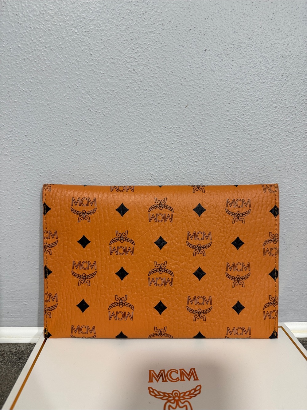 BRAND NEW MCM Cognac Logo Envelope Clutch GWP gift with purchase item. - Picture 4 of 8